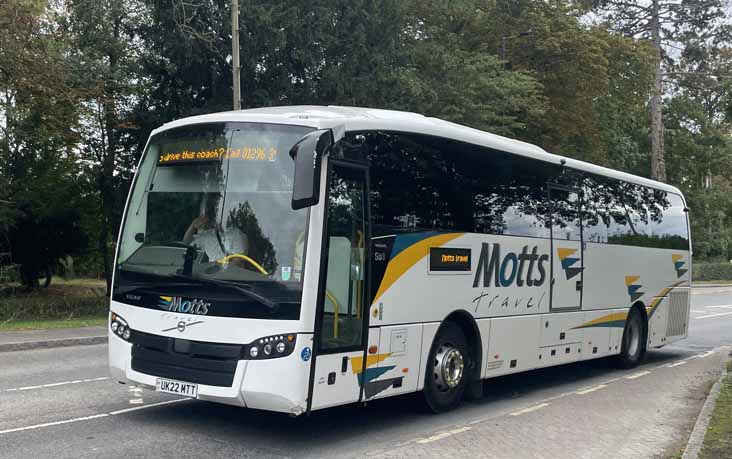Motts Travel Volvo B8R Sunsundegui SB3 UK22MTT